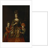 Portrait of Anastasiya Yakovlevna Naryshkina with children Alexandra Kirillovna und Tatyana Kirillovna, Early 18th cen by Anonymous