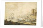 The naval Battle of Chesma on 5 July 1770, 18th century by Anonymous
