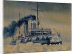 Icebreaker Krasin among ice floes in the Barents Sea, 1932 by 18th century Anonymous