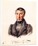 Portrait of Decembrist Prince Sergei Petrovich Trubetskoy, 1839 by Nikolai Alexandrovich Bestuzhev
