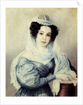 Portrait of Camilla Ivasheva (Le Dantieau), wife of Decembrist Vasily Ivashev, 1834 by Nikolai Alexandrovich Bestuzhev