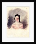 Portrait of Sofia Muravyova, daughter of Decembrist Nikita Muravyov, 1833-1835 by Nikolai Alexandrovich Bestuzhev