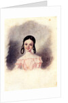 Portrait of Sofia Muravyova, daughter of Decembrist Nikita Muravyov, 1833-1835 by Nikolai Alexandrovich Bestuzhev