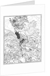 Flight of Chernomor and Ruslan. Illustration to the poem Ruslan and Lyudmila by A. Pushkin, 1918 by Ivan Yakovlevich Bilibin