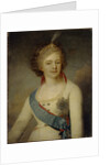 Portrait of Empress Maria Feodorovna in the Chevalier Guard uniform, 1796 by Vladimir Lukich Borovikovsky