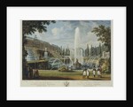 View of the Great Cascade, Samson Fountain and Great Palace at Peterhof, Early 19th cen by Ivan Vasilievich Chessky