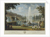 View of the Great Cascade, Samson Fountain and Great Palace at Peterhof, Early 19th cen by Ivan Vasilievich Chessky