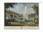 View of the Great Cascade, Samson Fountain and Great Palace at Peterhof, Early 19th cen by Ivan Vasilievich Chessky