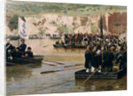 The Russians crossing the Danube at Svishtov in Juny 1877, 1870s by Nikolai Dmitrievich Dmitriev-Orenburgsky