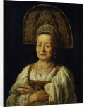 Portrait of a Merchant Woman in Kokoshnik, 1796 by Petro Semyonovich Drozhdin