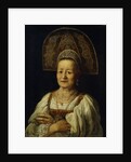 Portrait of a Merchant Woman in Kokoshnik, 1796 by Petro Semyonovich Drozhdin