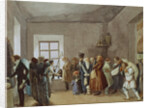 Police Commissarys Reception Room the Night Before a Holiday, 1837 by Pavel Andreyevich Fedotov
