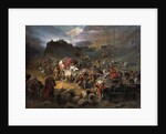 The mountaineers leave the aul before approach of the Russian army, 1872 by Pyotr Nikolayevich Grusinsky