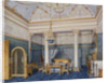 Interiors of the Winter Palace. The Bedchamber of Empress Alexandra Fyodorovna, 1870 by Eduard Hau