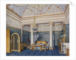 Interiors of the Winter Palace. The Bedchamber of Empress Alexandra Fyodorovna, 1870 by Eduard Hau