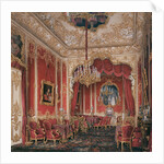 Interiors of the Winter Palace. The Boudoir of Empress Maria Alexandrovna, 1861 by Eduard Hau