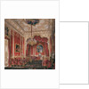 Interiors of the Winter Palace. The Boudoir of Empress Maria Alexandrovna, 1861 by Eduard Hau