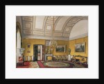 Interiors of the Winter Palace. The First Reserved Apartment. The Yellow Salon of Grand Princess Maria Nikolayevna, 1866 by Eduard Hau