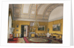 Interiors of the Winter Palace. The First Reserved Apartment. The Yellow Salon of Grand Princess Maria Nikolayevna, 1866 by Eduard Hau