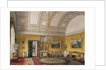 Interiors of the Winter Palace. The First Reserved Apartment. The Yellow Salon of Grand Princess Maria Nikolayevna, 1866 by Eduard Hau