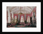 Interiors of the Winter Palace. The Raspberry Study of Empress Maria Alexandrovna, 1860s by Eduard Hau