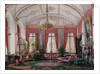 Interiors of the Winter Palace. The Raspberry Study of Empress Maria Alexandrovna, 1860s by Eduard Hau