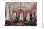 Interiors of the Winter Palace. The Raspberry Study of Empress Maria Alexandrovna, 1860s by Eduard Hau
