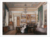 Interiors of the Winter Palace. The Study of Emperor Alexander II, 1850s by Eduard Hau