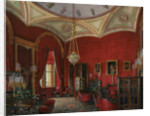 Interiors of the Winter Palace. The Study of Empress Alexandra Fyodorovna, Mid of the 19th cen by Eduard Hau