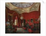 Interiors of the Winter Palace. The Study of Empress Alexandra Fyodorovna, Mid of the 19th cen by Eduard Hau