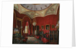 Interiors of the Winter Palace. The Study of Empress Alexandra Fyodorovna, Mid of the 19th cen by Eduard Hau