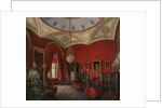Interiors of the Winter Palace. The Study of Empress Alexandra Fyodorovna, Mid of the 19th cen by Eduard Hau