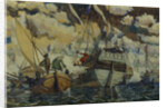 Peter I and Lefort. (The Fleet of Peter I on Lake Pleshcheyevo), 1927 by Dmitri Nikolayevich Kardovsky
