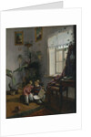 In the room. Young boys looking at book, 1854 by Ivan Phomich Khrutsky