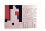 Suprematist ballet (Design), 1920 by Nina Iosifovna Kogan