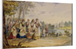 Russian peasant girls with Festival Dress, 1845 by Karl Ivanovich Kolmann