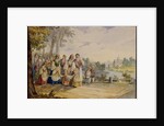 Russian peasant girls with Festival Dress, 1845 by Karl Ivanovich Kolmann