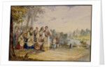 Russian peasant girls with Festival Dress, 1845 by Karl Ivanovich Kolmann