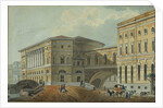 View of the Palace Embankment in St. Petersburg, First quarter of 19th cen by Karl Ivanovich Kolmann