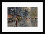 A Street in Paris, 1918 by Konstantin Alexeyevich Korovin