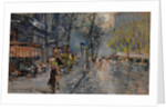 A Street in Paris, 1918 by Konstantin Alexeyevich Korovin