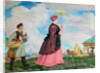 Merchants woman with purchases, 1920 by Boris Michaylovich Kustodiev