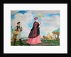 Merchants woman with purchases, 1920 by Boris Michaylovich Kustodiev
