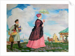 Merchants woman with purchases, 1920 by Boris Michaylovich Kustodiev