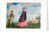 Merchants woman with purchases, 1920 by Boris Michaylovich Kustodiev