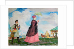 Merchants woman with purchases, 1920 by Boris Michaylovich Kustodiev
