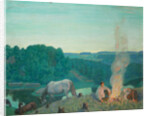 Campfire, 1916 by Boris Michaylovich Kustodiev