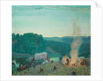 Campfire, 1916 by Boris Michaylovich Kustodiev