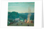 Campfire, 1916 by Boris Michaylovich Kustodiev