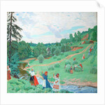 Hay Making, 1917 by Boris Michaylovich Kustodiev